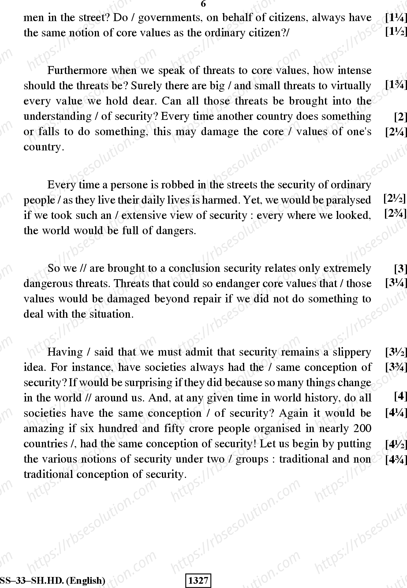 RBSE Class 12th 2019 English Stenography-SS-33-2019 Previous Year Papers 5